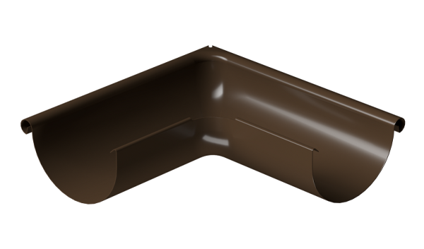 Угол внешний 90° D125 Döcke STAL PREMIUM Каштан, (RAL 8017) купить в Рубцовске