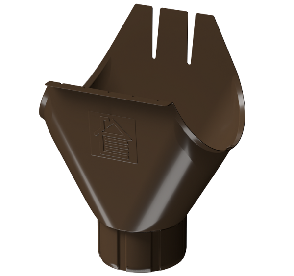 Воронка желоба D125 Döcke STAL PREMIUM Каштан, (RAL 8017) купить в Рубцовске