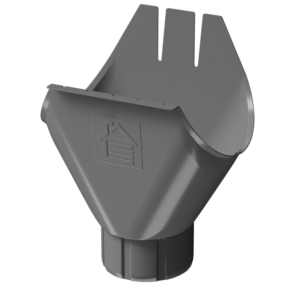 Воронка желоба D125 Döcke STAL PREMIUM Графит, (RAL 7024) купить в Рубцовске