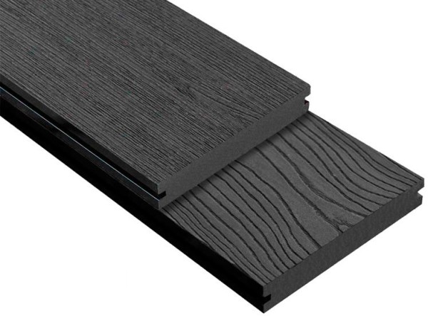 Террасная доска ДПК Outdoor 3D полнотелая STORM/OCEAN BLACK черная купить в Рубцовске