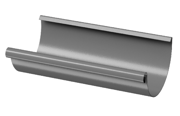 Желоб полукруглый D125 3 м Döcke STAL PREMIUM Графит, (RAL 7024) купить в Рубцовске
