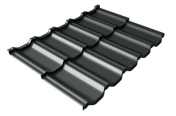 Металлочерепица модульная Квинта Uno Grand Line c 3D резом 0,5 GreenСoat Pural Matt RR2Н3 (RAL 7016 антрацитово-серый) купить в Рубцовске