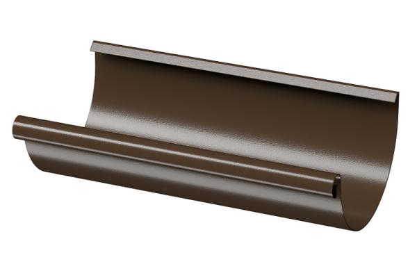 Желоб полукруглый D125 3 м Döcke STAL PREMIUM Каштан, (RAL 8017) купить в Рубцовске