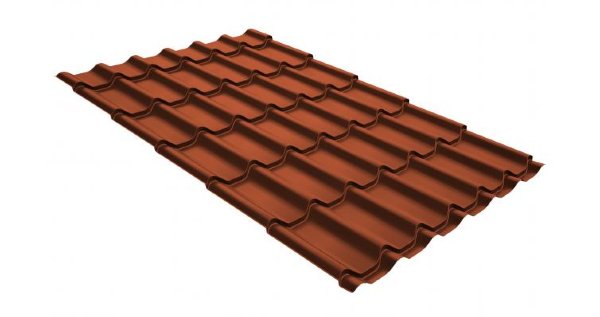 Металлочерепица классик GL 0,5 GreenCoat Pural RR 750 кирпично-красный (RAL 8004 терракота) купить в Рубцовске
