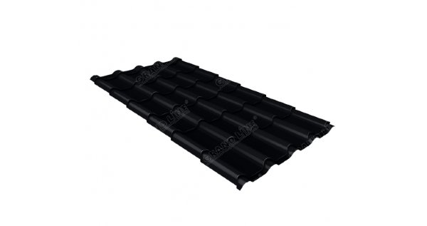 Металлочерепица камея 0,45 Drap RAL 9005 черный купить в Рубцовске