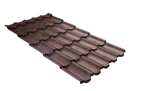 Металлочерепица квинта плюс с  3D резом 0,45 Safari Twincolor Brown купить в Рубцовске