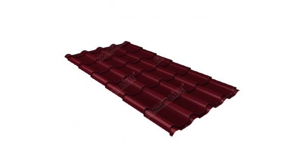 Металлочерепица камея 0,45 Drap RAL 3005 красное вино купить в Рубцовске