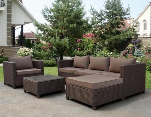 Комплект мебели AFINA плетеной из иск. ротанга YR821A Brown/Beige купить в Рубцовске