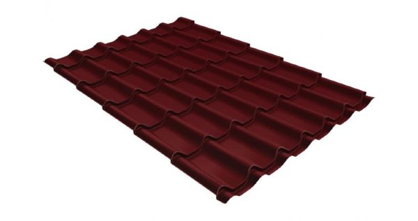 Металлочерепица классик GL 0,5 Quarzit lite RAL 3005 красное вино купить в Рубцовске
