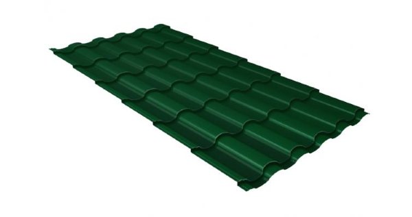 Металлочерепица кредо 0,5 Satin RAL 6005 зеленый мох купить в Рубцовске