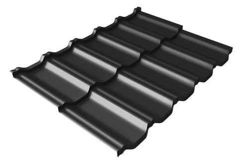 Металлочерепица модульная Квинта Uno Grand Line c 3D резом 0,5 Quarzit lite RAL 9005 черный купить в Рубцовске