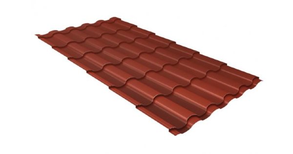 Металлочерепица кредо GL 0,5 Velur20 RAL 8004 терракота купить в Рубцовске