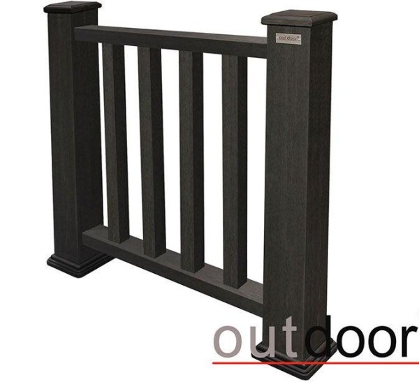 Ограждение из ДПК Outdoor Классик 3D STORM чёрный купить в Рубцовске