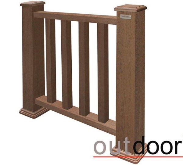 Ограждение из ДПК Outdoor Классик 3D STORM коричневый микс купить в Рубцовске