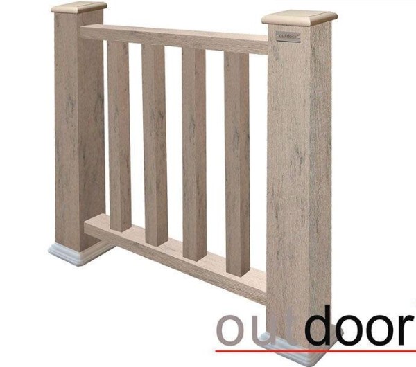 Ограждение из ДПК Outdoor Классик 3D STORM серый микс купить в Рубцовске