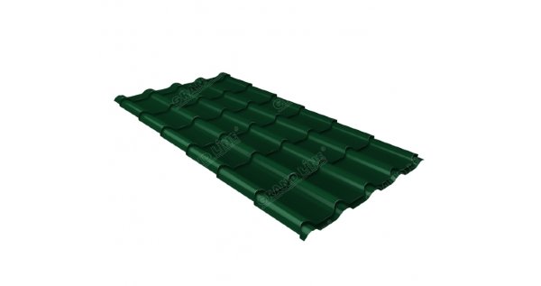 Металлочерепица камея 0,5 Satin RAL 6005 зеленый мох купить в Рубцовске