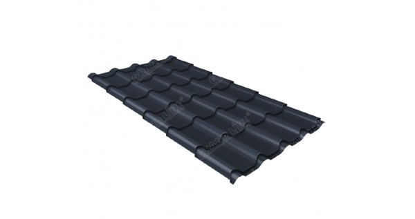 Металлочерепица камея 0,5 Satin RAL 7024 мокрый асфальт купить в Рубцовске