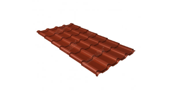 Металлочерепица камея 0,5 Satin RAL 8004 терракота купить в Рубцовске