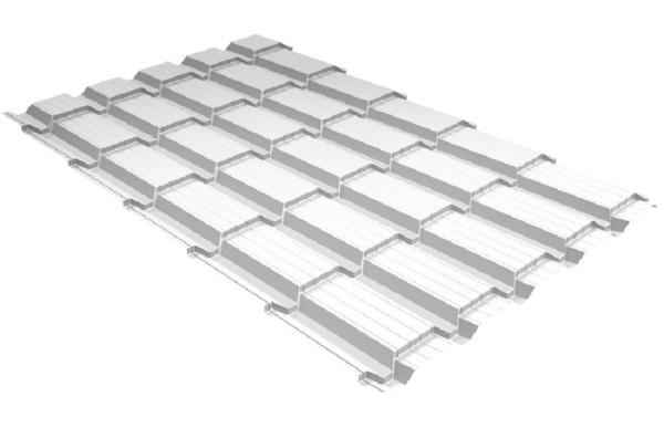 Металлочерепица GL квадро профи 0,5 Satin RAL 9003 сигнальный белый купить в Рубцовске