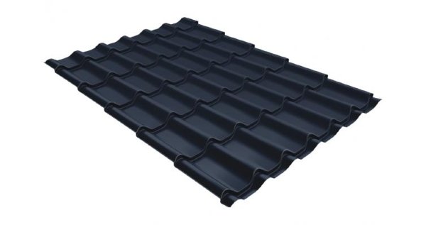 Металлочерепица классик 0,5 Satin RAL 7024 мокрый асфальт купить в Рубцовске