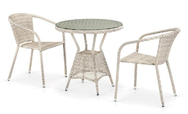 Комплект плетеной мебели AFINA из иск. ротанга T705ANT/Y137C-W85 Latte 2Pcs купить в Рубцовске