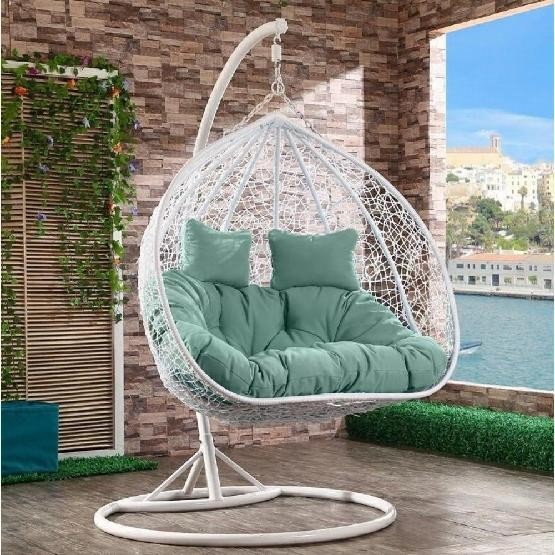 Кресло Подвесное из искусственного ротанга AFM-109A White/Green купить в Рубцовске