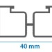 Лага алюминиевая KRONEX 40x15x3000 мм опорная Slim купить в Рубцовске