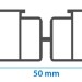 Лага алюминиевая KRONEX 50x25x3000 мм несущая купить в Рубцовске