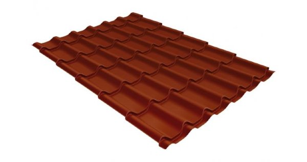 Металлочерепица классик GL 0,5 Velur20 RAL 8004 терракота купить в Рубцовске