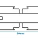 Лага алюминиевая KRONEX 80x40x3000 мм конструктивная купить в Рубцовске
