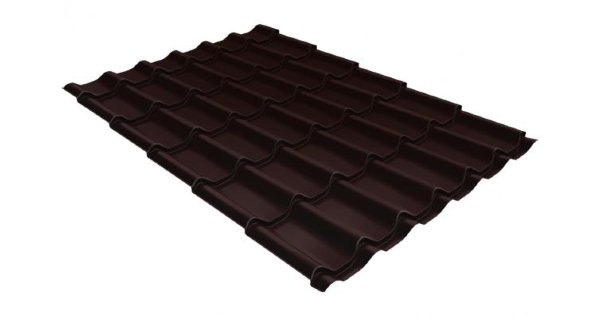 Металлочерепица классик GL 0,5 Velur20 RAL 8017 шоколад купить в Рубцовске