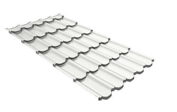 Металлочерепица квинта плюс с 3D резом 0,5 Satin RAL 9003 сигнальный белый купить в Рубцовске