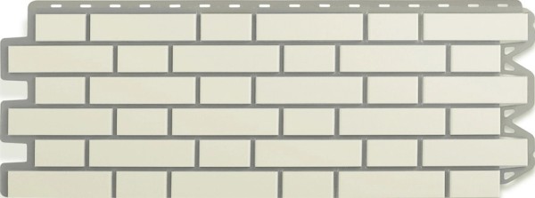 Фасадная панель Альта-Профиль, Кирпич Клинкерный, Белый купить в Рубцовске